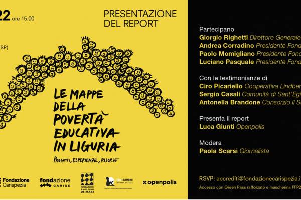 Presentazione del report:  “Le mappe della povertà educativa in Liguria”,